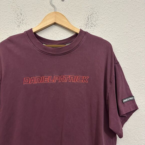 ADIDAS x DANIEL PATRICK x JAMES HARDEN T-Shirt Burgundy Short Sleeve Tee - Picture 4 of 10